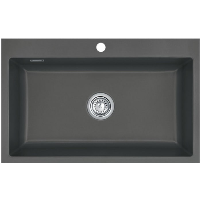 Systemceram Keradomo Mera 80 F Spüle für flächenbündigen Einbau mit Excenterbetätigung, inkl. Armaturbohrung