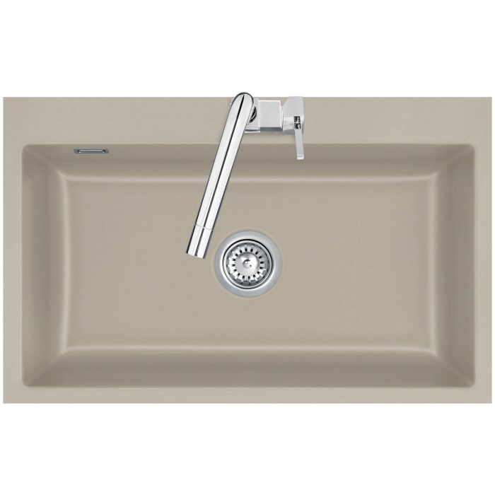 Systemceram Keradomo Mera 80 F Spüle für flächenbündigen Einbau mit Handbetätigung, inkl. Armaturbohrung