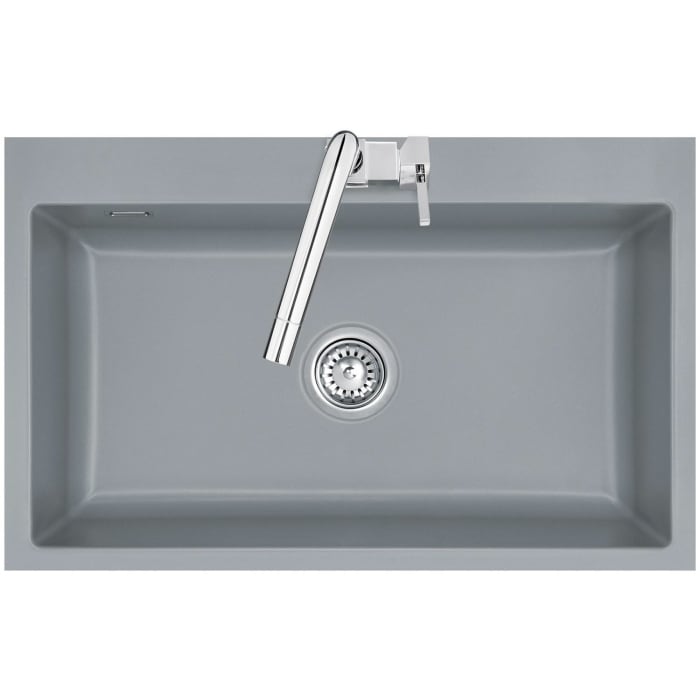 Systemceram Keradomo Mera 80 F Spüle für flächenbündigen Einbau mit Handbetätigung, inkl. Armaturbohrung