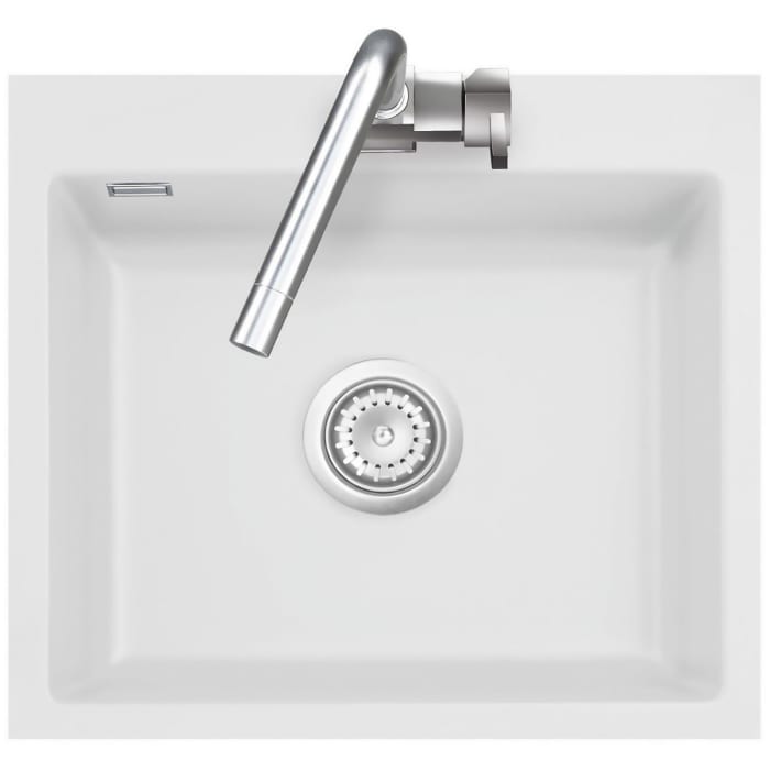 Systemceram Keradomo Mera 57 F Spüle für flächenbündigen Einbau mit Handbetätigung, ohne Hahnlochbohrung