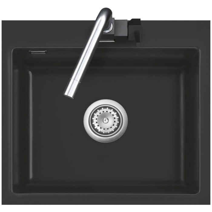 Systemceram Keradomo Mera 57 F Spüle für flächenbündigen Einbau mit Handbetätigung, ohne Hahnlochbohrung