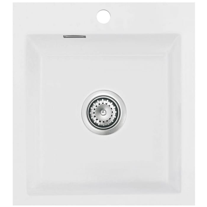 Systemceram Keradomo Mera 46 F Spüle für flächenbündigen Einbau mit Handbetätigung, inkl. Armaturbohrung