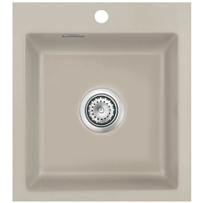 Systemceram Keradomo Mera 46 F Spüle für flächenbündigen Einbau mit Handbetätigung, inkl. Armaturbohrung