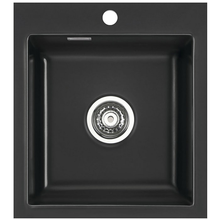 Systemceram Keradomo Mera 46 F Spüle für flächenbündigen Einbau mit Handbetätigung, inkl. Armaturbohrung