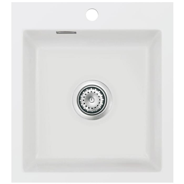 Systemceram Keradomo Mera 46 F Spüle für flächenbündigen Einbau mit Excenterbetätigung, inkl. Armaturbohrung