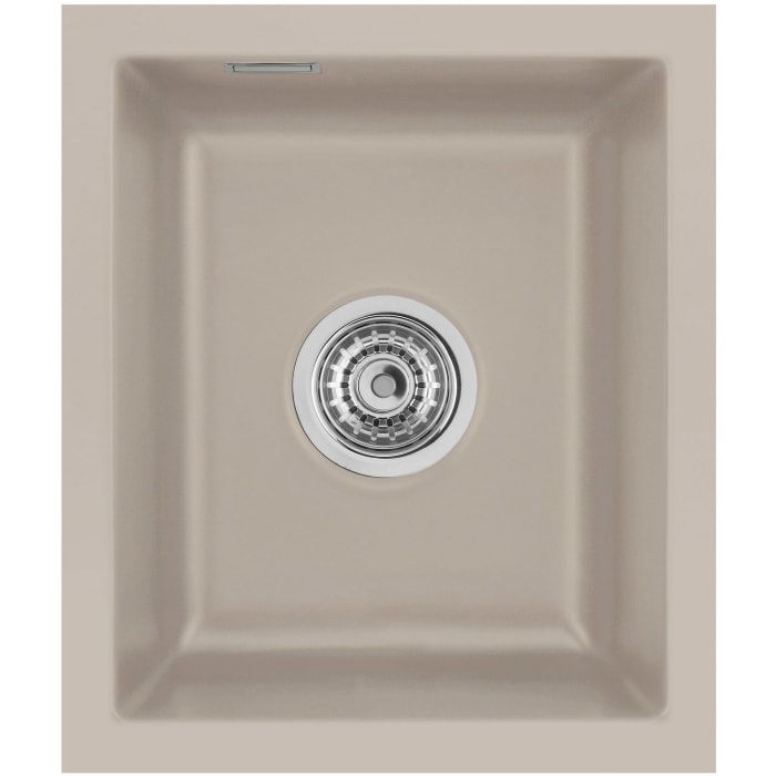 Systemceram Keradomo Mera 39 F/o Spüle für flächenbündigen Einbau mit Handbetätigung, ohne Hahnlochbohrung