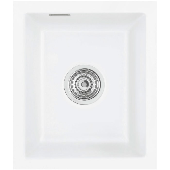 Systemceram Keradomo Mera 39 F/o Spüle für flächenbündigen Einbau mit Excenterbetätigung, ohne Hahnlochbohrung