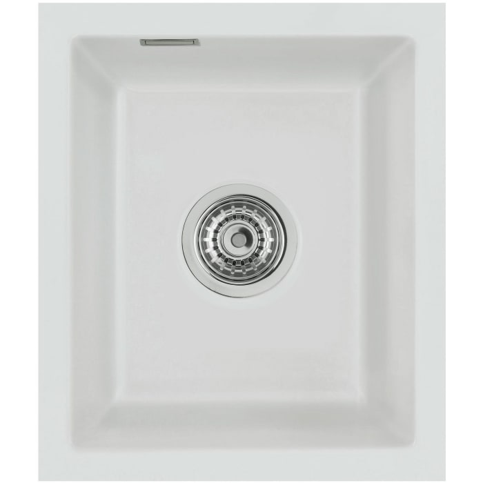 Systemceram Keradomo Mera 39 F/o Spüle für flächenbündigen Einbau mit Excenterbetätigung, ohne Hahnlochbohrung