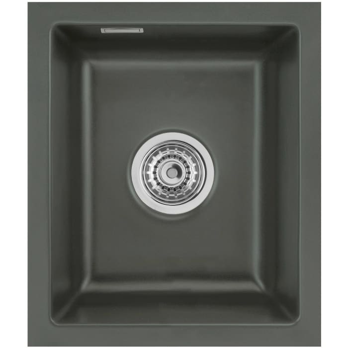 Systemceram Keradomo Mera 39 F/o Spüle für flächenbündigen Einbau mit Excenterbetätigung, ohne Hahnlochbohrung