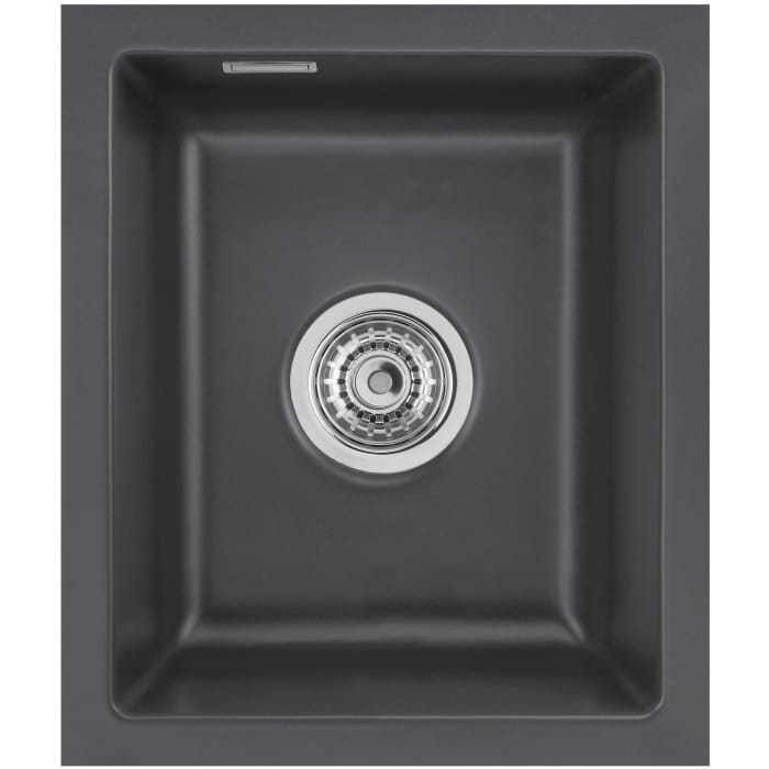 Systemceram Keradomo Mera 39 F/o Spüle für flächenbündigen Einbau mit Excenterbetätigung, ohne Hahnlochbohrung