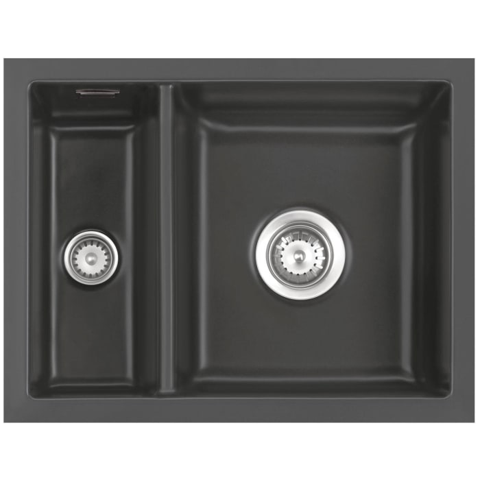 Systemceram Keradomo Mera 60 F/o Spüle für flächenbündigen Einbau mit Handbetätigung, ohne Hahnlochbohrung