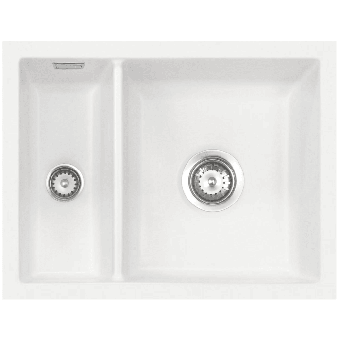 Systemceram Keradomo Mera 60 F/o Spüle für flächenbündigen Einbau mit Excenterbetätigung, ohne Hahnlochbohrung