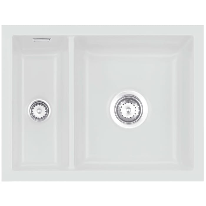 Systemceram Keradomo Mera 60 F/o Spüle für flächenbündigen Einbau mit Excenterbetätigung, ohne Hahnlochbohrung