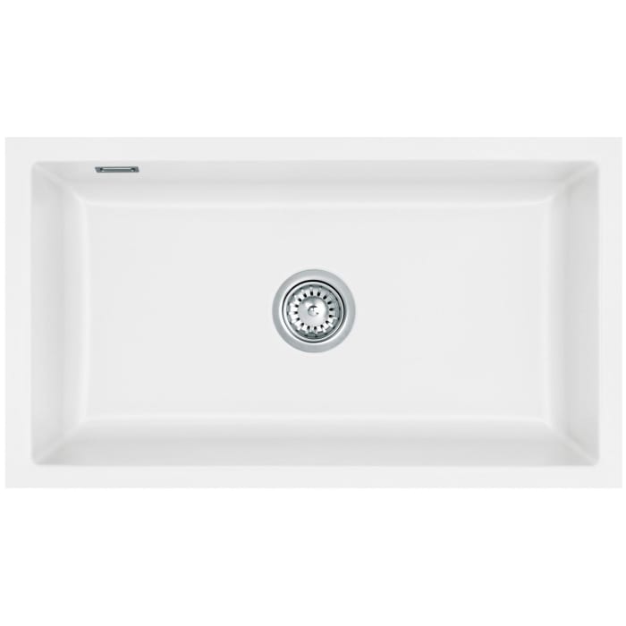 Systemceram Keradomo Mera 80 F/o Spüle für flächenbündigen Einbau mit Handbetätigung, ohne Hahnlochbohrung