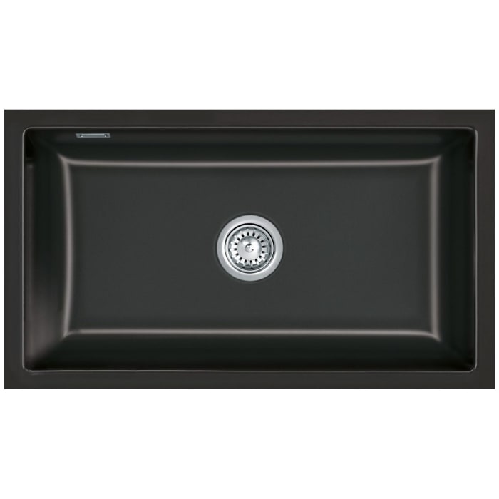 Systemceram Keradomo Mera 80 F/o Spüle für flächenbündigen Einbau mit Handbetätigung, ohne Hahnlochbohrung