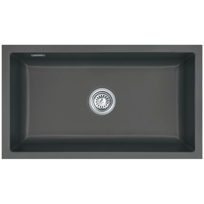 Systemceram Keradomo Mera 80 F/o Spüle für flächenbündigen Einbau mit Handbetätigung, ohne Hahnlochbohrung