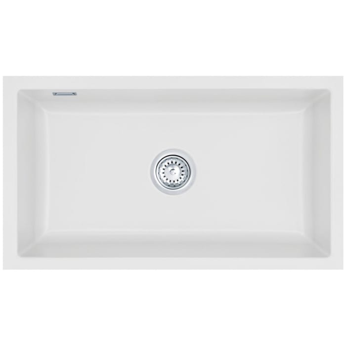 Systemceram Keradomo Mera 80 F/o Spüle für flächenbündigen Einbau mit Excenterbetätigung, ohne Hahnlochbohrung