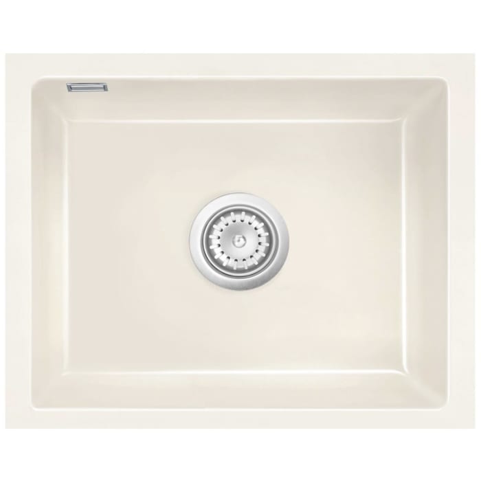 Systemceram Keradomo Mera 57 F/o Spüle für flächenbündigen Einbau mit Excenterbetätigung, ohne Hahnlochbohrung