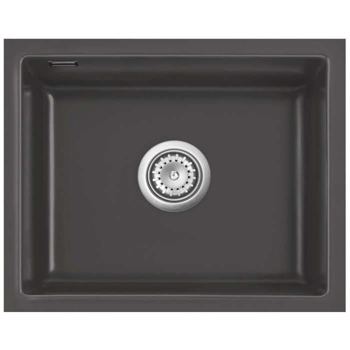 Systemceram Keradomo Mera 57 F/o Spüle für flächenbündigen Einbau mit Excenterbetätigung, ohne Hahnlochbohrung