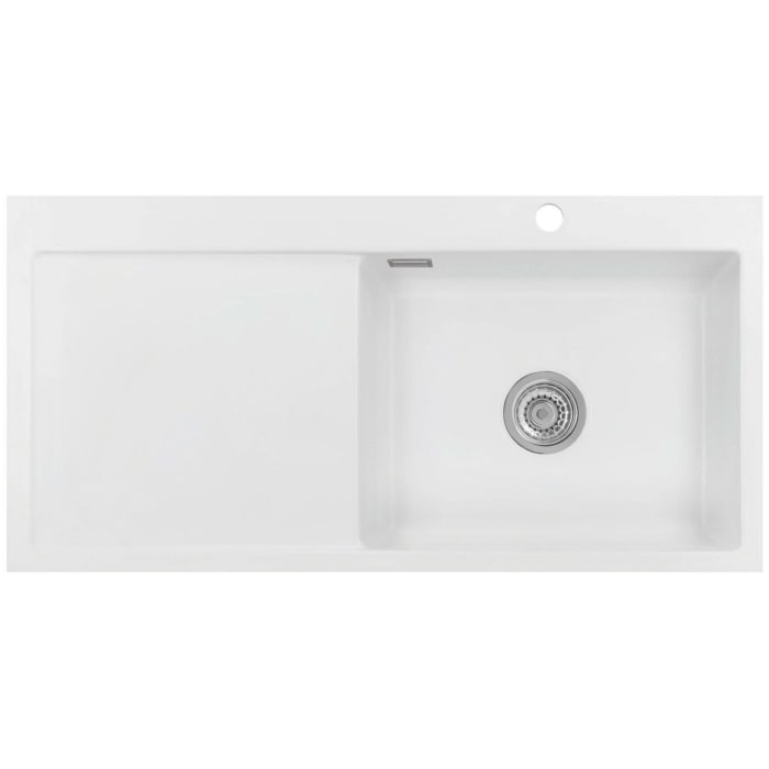 Systemceram Keradomo Mera 100 SL/ F Spüle rechts für flächenbündigen Einbau mit Excenterbetätigung, inkl. Armaturbohrung