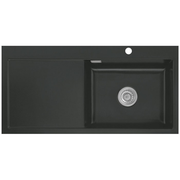 Systemceram Keradomo Mera 100 SL/ F Spüle rechts für flächenbündigen Einbau mit Excenterbetätigung, inkl. Armaturbohrung