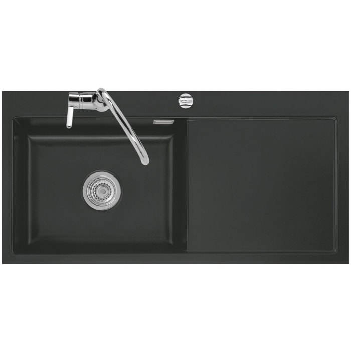 Systemceram Keradomo Mera 100 SL/ F Spüle links für flächenbündigen Einbau mit Excenterbetätigung, inkl. Armaturbohrung