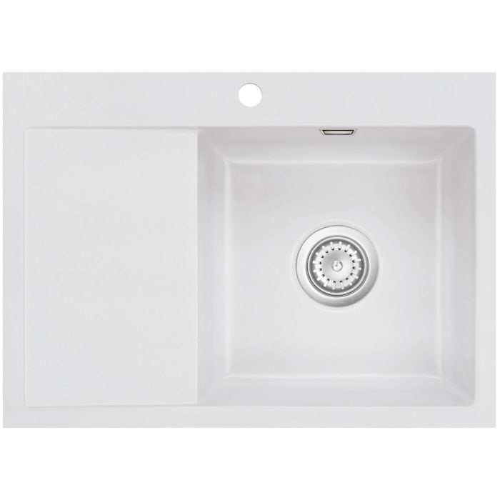 Systemceram Keradomo Mera 70 F Spüle rechts für flächenbündigen Einbau mit Handbetätigung, inkl. Armaturbohrung