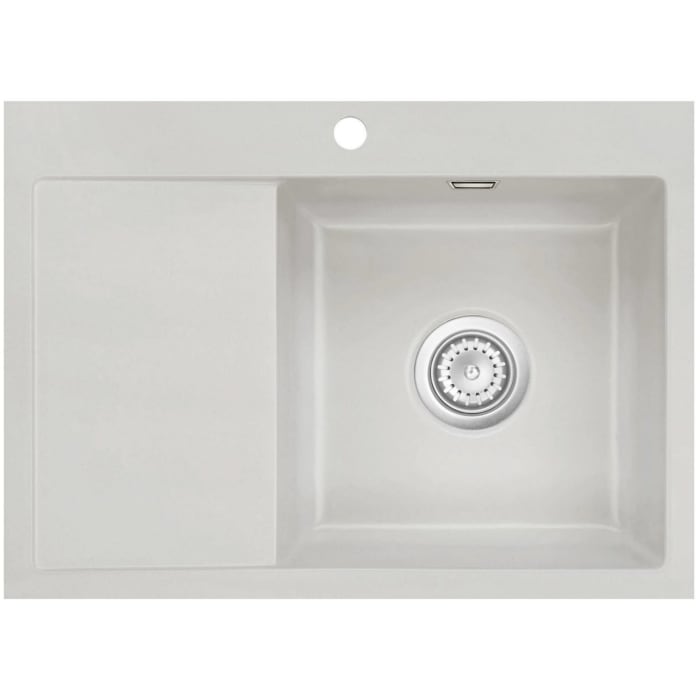 Systemceram Keradomo Mera 70 F Spüle rechts für flächenbündigen Einbau mit Handbetätigung, inkl. Armaturbohrung