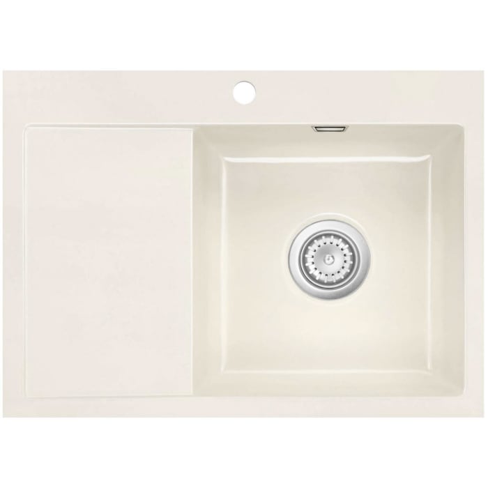 Systemceram Keradomo Mera 70 F Spüle rechts für flächenbündigen Einbau mit Excenterbetätigung, inkl. Armaturbohrung