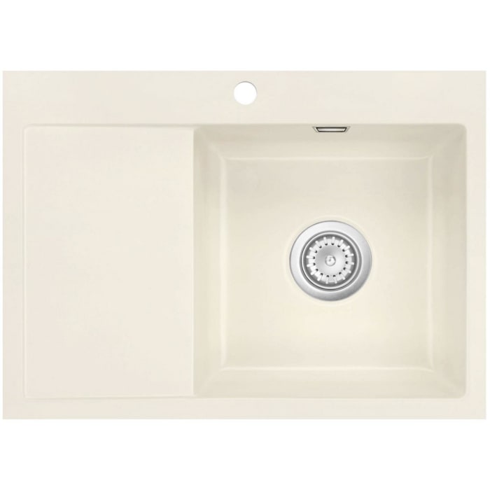 Systemceram Keradomo Mera 70 F Spüle rechts für flächenbündigen Einbau mit Excenterbetätigung, inkl. Armaturbohrung