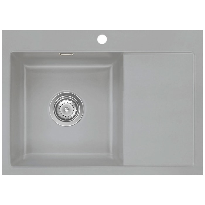 Systemceram Keradomo Mera 70 F Spüle links für flächenbündigen Einbau mit Handbetätigung, inkl. Armaturbohrung