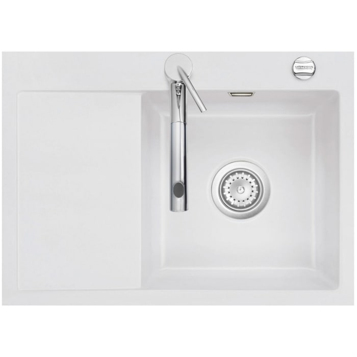 Systemceram Keradomo Mera 70 F Spüle rechts für flächenbündigen Einbau mit Excenterbetätigung, inkl. Armaturbohrung