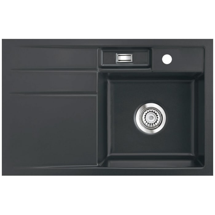 Systemceram Keradomo Bela 78 F Spüle rechts für flächenbündigen Einbau mit Handbetätigung, inkl. Armaturbohrung