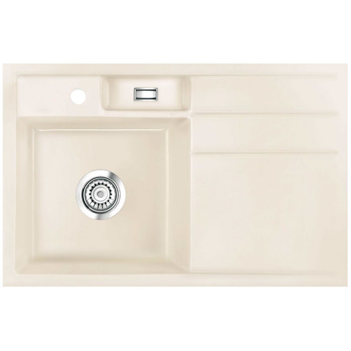 Systemceram Keradomo Bela 78 F Spüle links für flächenbündigen Einbau mit Handbetätigung, inkl. Armaturbohrung