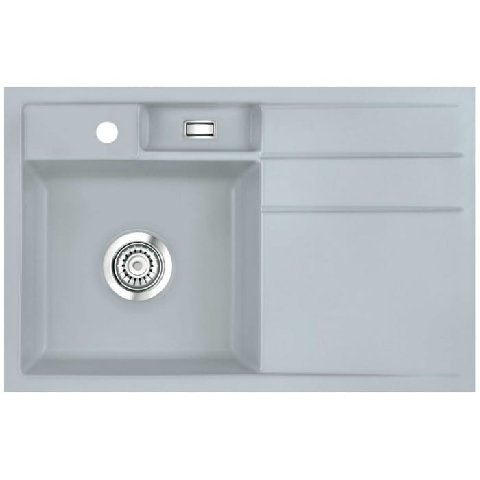 Systemceram Keradomo Bela 78 F Spüle links für flächenbündigen Einbau mit Handbetätigung, inkl. Armaturbohrung