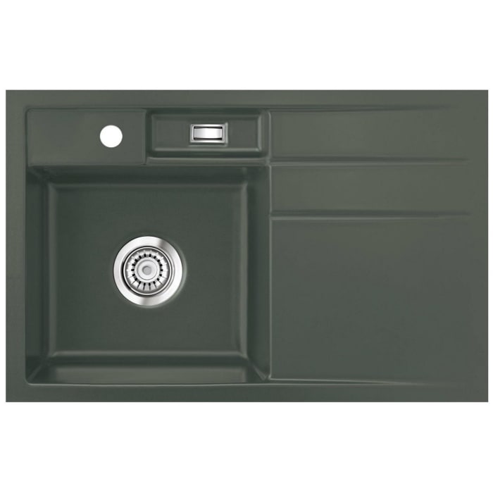 Systemceram Keradomo Bela 78 F Spüle links für flächenbündigen Einbau mit Handbetätigung, inkl. Armaturbohrung