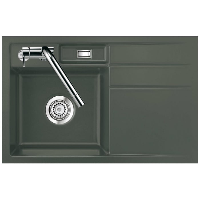 Systemceram Keradomo Bela 78 F Spüle links für flächenbündigen Einbau mit Excenterbetätigung, inkl. Armaturbohrung