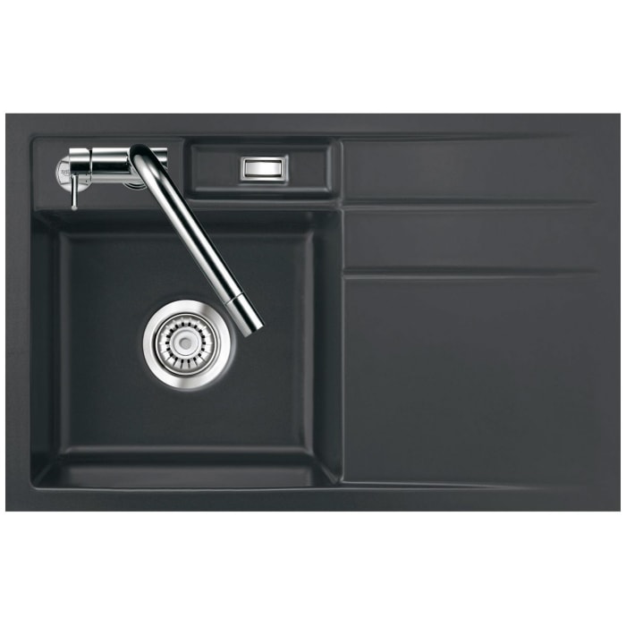 Systemceram Keradomo Bela 78 F Spüle links für flächenbündigen Einbau mit Excenterbetätigung, inkl. Armaturbohrung