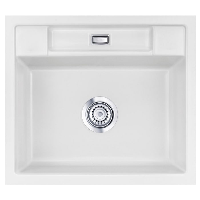 Systemceram Keradomo Bela 57 F Spüle für flächenbündigen Einbau mit Excenterbetätigung, ohne Hahnlochbohrung