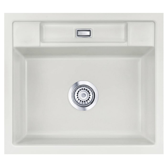 Systemceram Keradomo Bela 57 F Spüle für flächenbündigen Einbau mit Excenterbetätigung, ohne Hahnlochbohrung