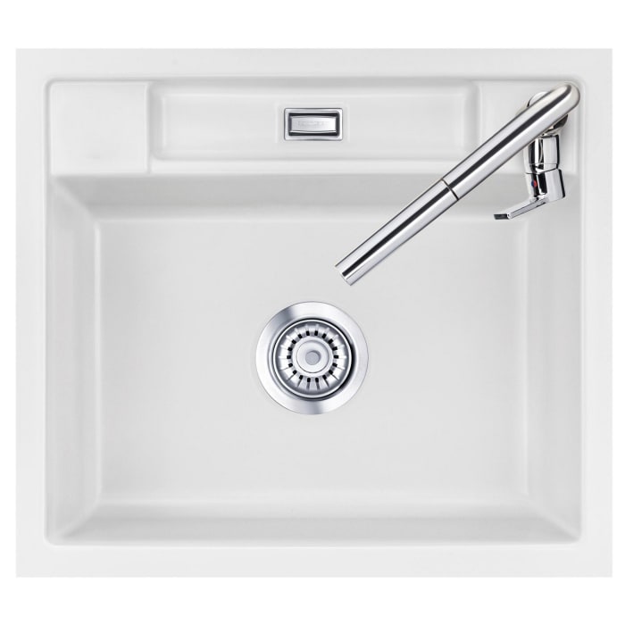 Systemceram Keradomo Bela 57 F Spüle für flächenbündigen Einbau mit Handbetätigung, ohne Hahnlochbohrung