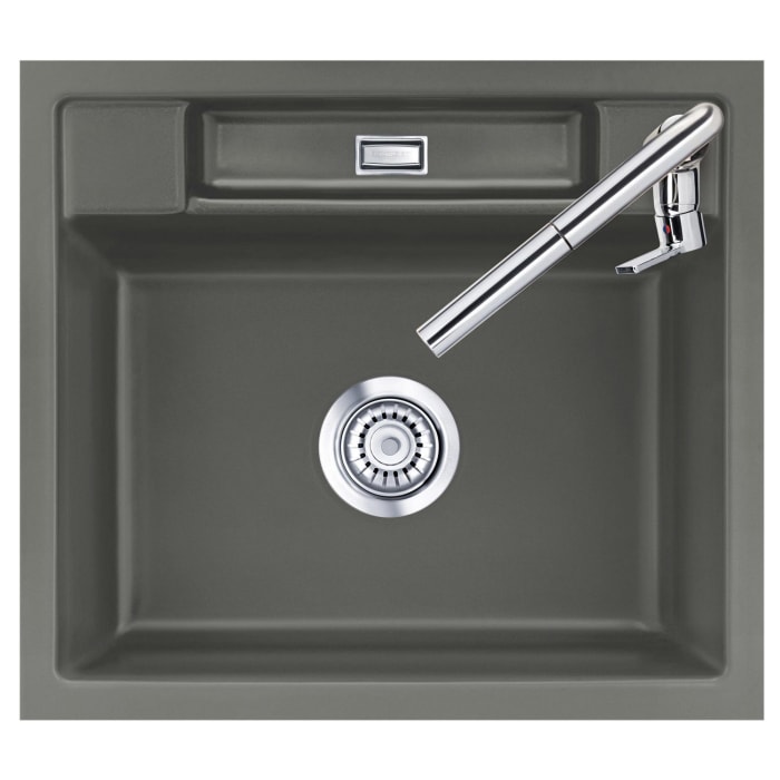 Systemceram Keradomo Bela 57 F Spüle für flächenbündigen Einbau mit Handbetätigung, ohne Hahnlochbohrung