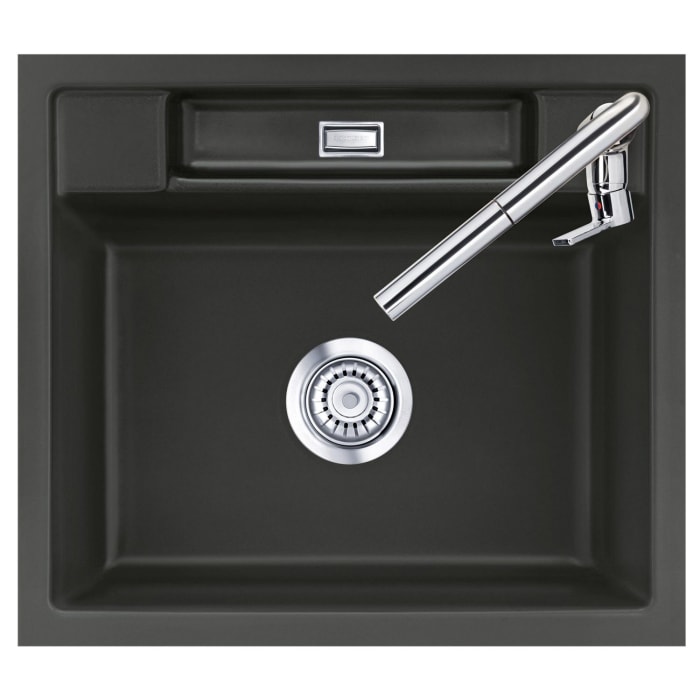 Systemceram Keradomo Bela 57 F Spüle für flächenbündigen Einbau mit Handbetätigung, ohne Hahnlochbohrung