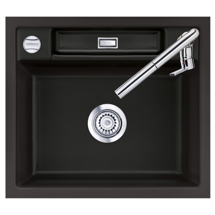 Systemceram Keradomo Bela 57 F Spüle für flächenbündigen Einbau mit Excenterbetätigung, ohne Hahnlochbohrung