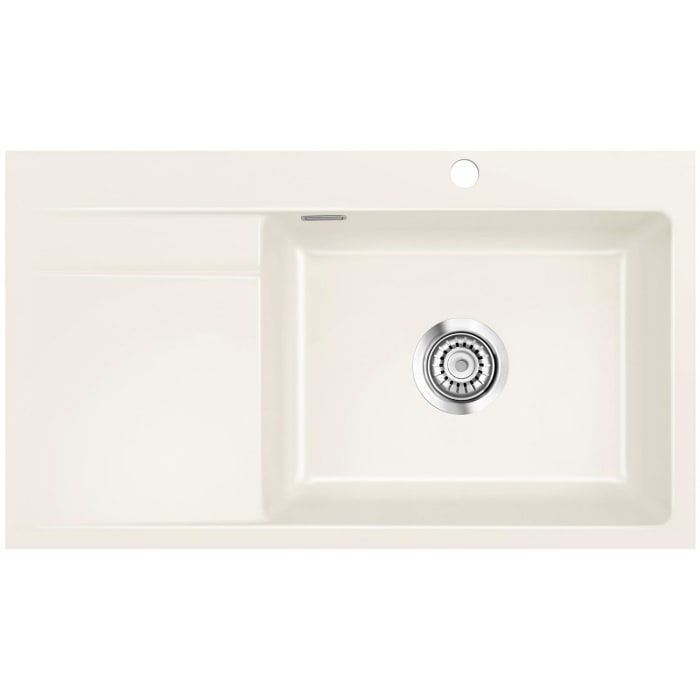 Systemceram Keradomo Stema 86 SL/ F Spüle rechts für flächenbündigen Einbau mit Handbetätigung, inkl. Armaturbohrung