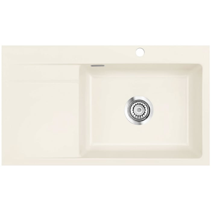 Systemceram Keradomo Stema 86 SL/ F Spüle rechts für flächenbündigen Einbau mit Handbetätigung, inkl. Armaturbohrung