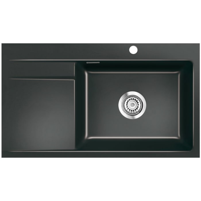 Systemceram Keradomo Stema 86 SL/ F Spüle rechts für flächenbündigen Einbau mit Excenterbetätigung, inkl. Armaturbohrung