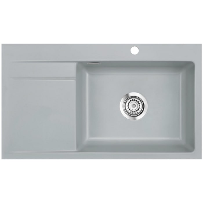 Systemceram Keradomo Stema 86 SL/ F Spüle rechts für flächenbündigen Einbau mit Excenterbetätigung, inkl. Armaturbohrung