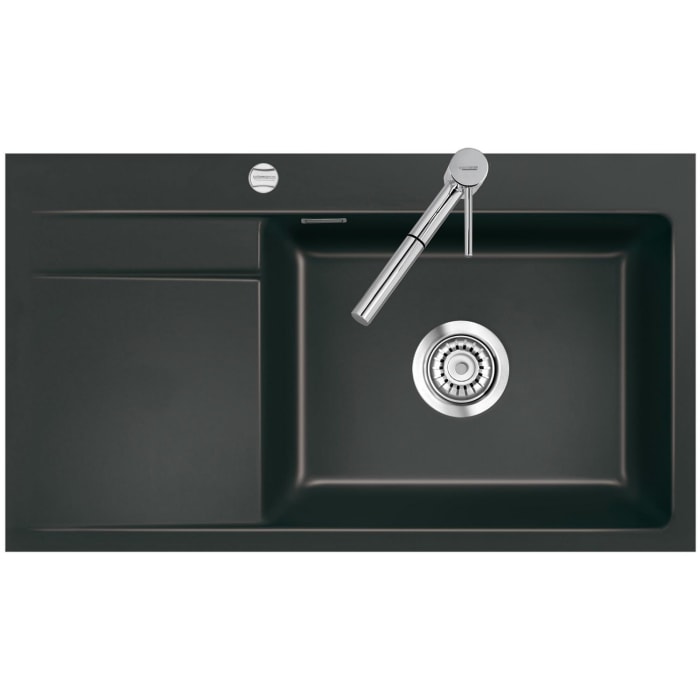 Systemceram Keradomo Stema 86 SL/ F Spüle rechts für flächenbündigen Einbau mit Excenterbetätigung, inkl. Armaturbohrung