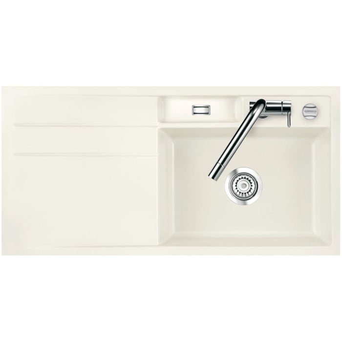 Systemceram Keradomo Bela 100 F Spüle rechts für flächenbündigen Einbau mit Excenterbetätigung, inkl. Armaturbohrung